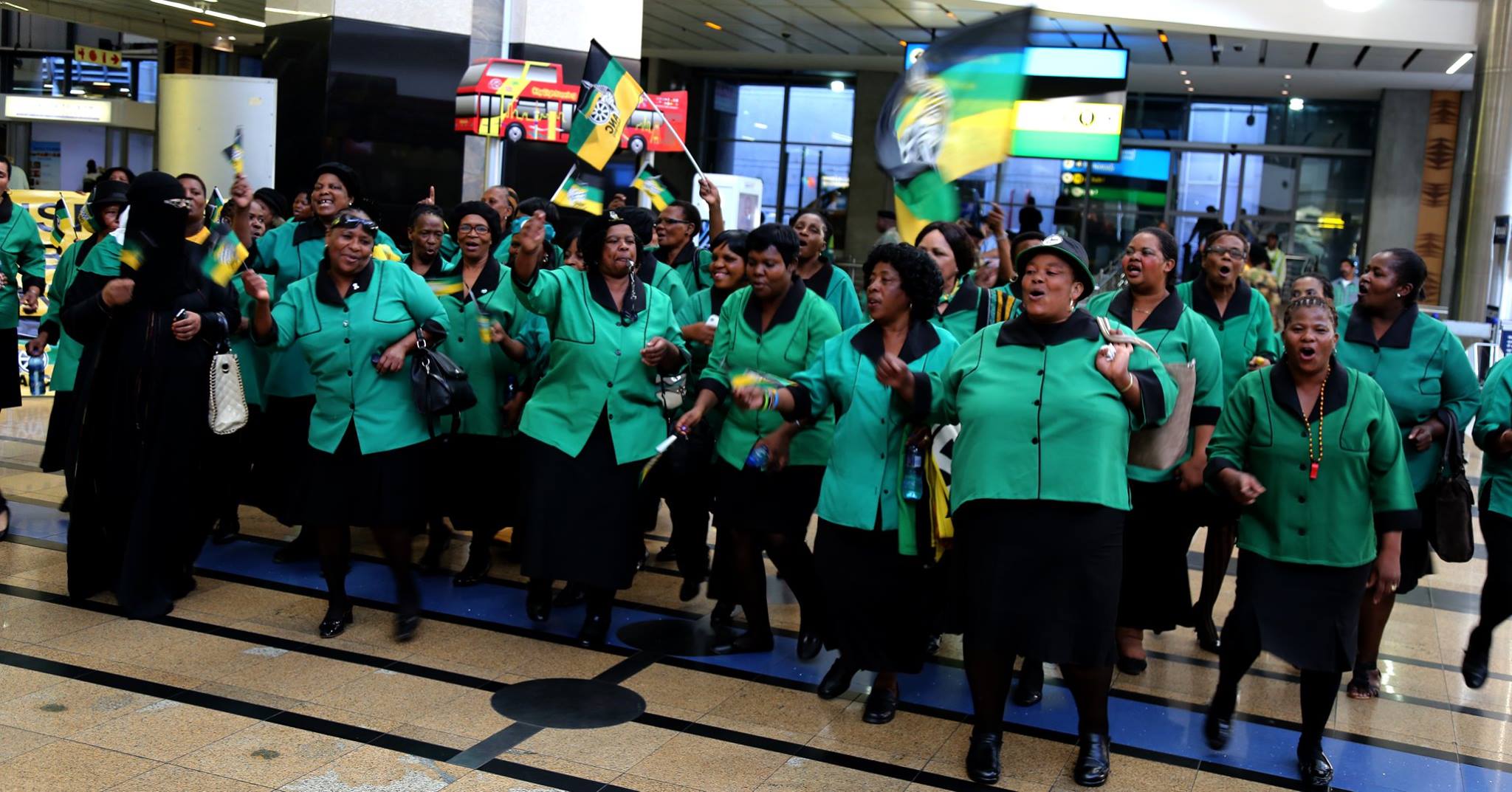 Welcome and Press Conference for Leila Khaled in OR Tambo Airport