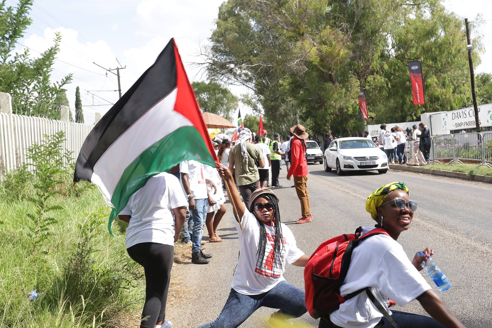Successful protest at Davis Cup Israel tennis match